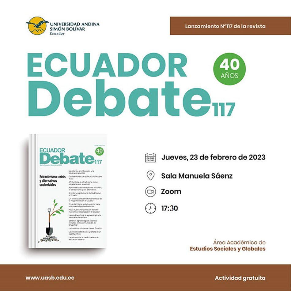 Lanzamiento Nº 117 de la revista Ecuador Debate y sus 40 años”