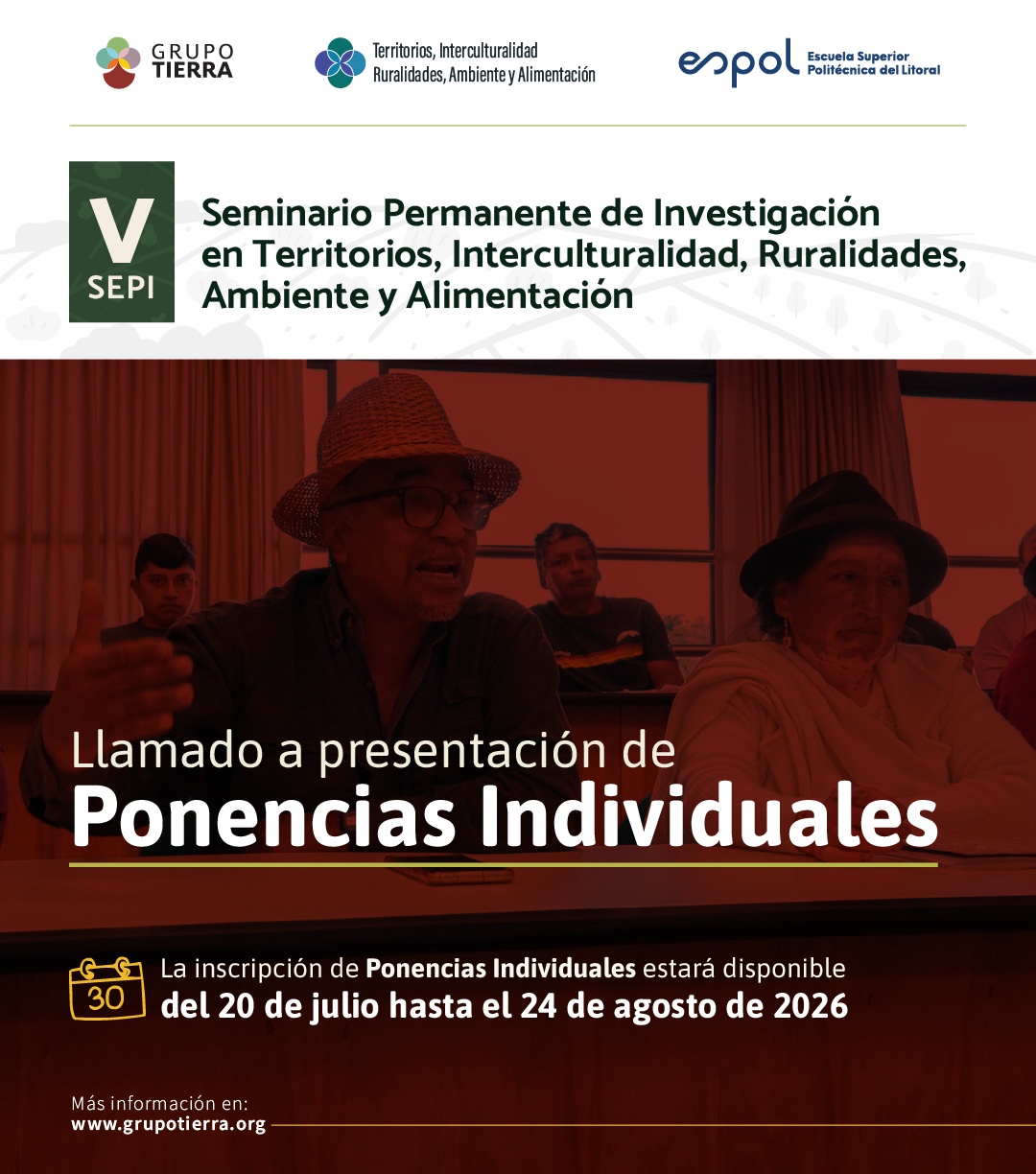 Llamado a presentación de Ponencias Individuales V SEPI